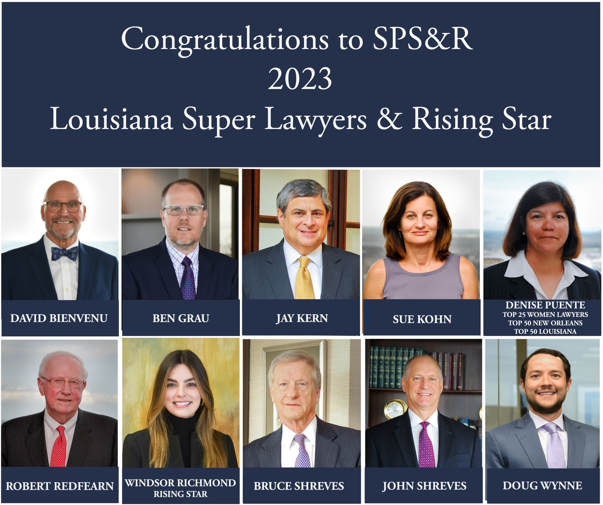 Ten SPSR Lawyers Selected for Inclusion in the 2023 Louisiana Super